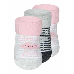 EWERS Ponožky  svetlosivá / tmavosivá / sivá melírovaná / ružová