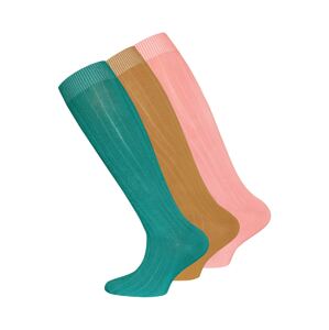 EWERS Ponožky  farba ťavej srsti / nefritová / ružová