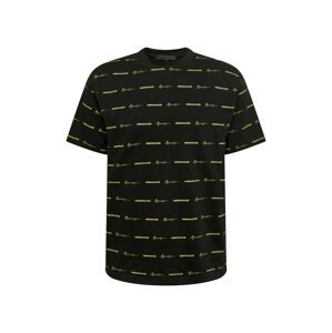 Mennace Shirt  čierna / neónovo žltá