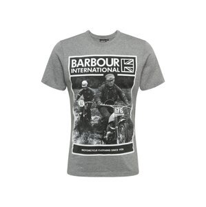 Barbour International Tričko 'Racer'  sivá melírovaná / svetlosivá / antracitová