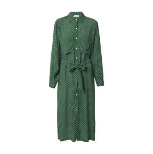 Bizance Paris Košeľové šaty 'CLORIS'  zelená / biela