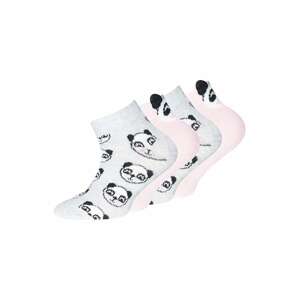 EWERS Ponožky  sivá / svetloružová / čierna / biela