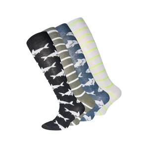 EWERS Ponožky  čierna / sivá / biela / kaki / neónovo žltá