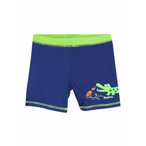 PLAYSHOES Plavecké šortky 'Krokodil'  kráľovská modrá / neónovo zelená / pastelovo oranžová