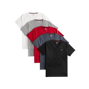 HOLLISTER T-Shirt  biela / červená / sivá / modrá / čierna