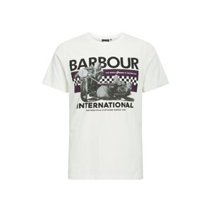 Barbour International Tričko 'Racer'  biela / antracitová