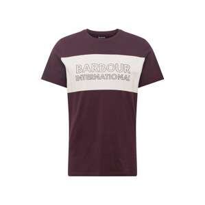 Barbour International Tričko  burgundská / biela