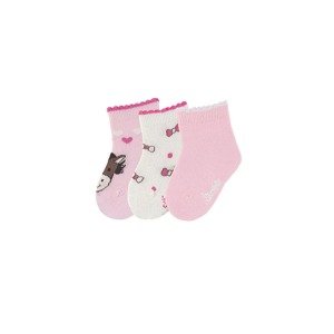 STERNTALER Ponožky  hnedá / ružová / svetloružová / čierna / biela