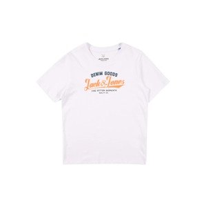 Jack & Jones Junior Tričko 'Neon'  námornícka modrá / oranžová / biela