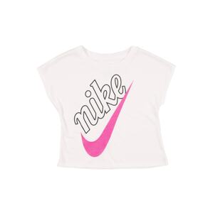 Nike Sportswear Tričko  biela / čierna / ružová