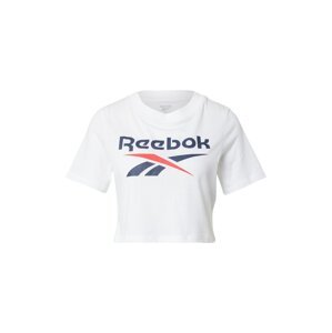 REEBOK Funkčné tričko  biela / námornícka modrá / červená