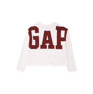 GAP Shirt  biela / čierna / červená