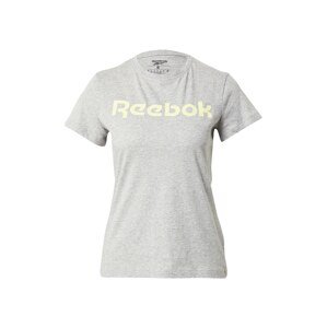 Reebok Sport Funkčné tričko  sivá melírovaná / žltá