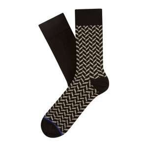 CHEERIO* Ponožky  čierna / kráľovská modrá / sivobéžová