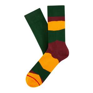 CHEERIO* Ponožky  trávovo zelená / zlatá žltá / bordová