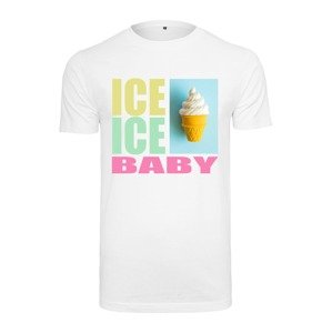 Mister Tee Shirt 'Ice Ice Baby'  biela / ružová / mätová / citrónová / svetlomodrá