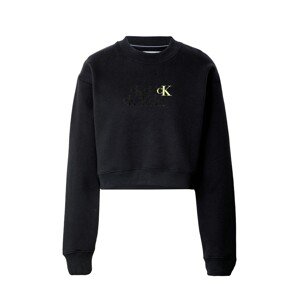 Calvin Klein Jeans Mikina  čierna / svetložltá