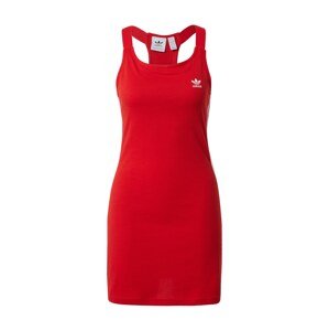 ADIDAS ORIGINALS Letné šaty 'Adicolor'  červená / biela