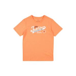 Jack & Jones Junior Tričko  oranžová melírovaná / čierna / biela
