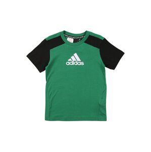 ADIDAS PERFORMANCE Funkčné tričko  biela / zelená / čierna