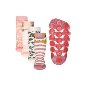 EWERS Ponožky  svetlosivá / farba lesného ovocia / broskyňová / svetloružová