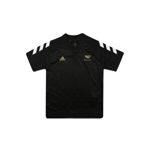 ADIDAS PERFORMANCE Funkčné tričko 'Salah'  čierna / biela / zlatá