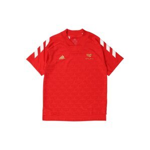 ADIDAS PERFORMANCE Funkčné tričko 'Salah'  červená / zlatá / biela