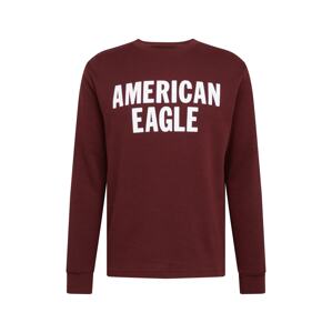 American Eagle Tričko  burgundská / biela