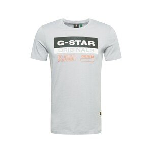 G-Star RAW Tričko  svetlosivá / čierna / biela / lososová