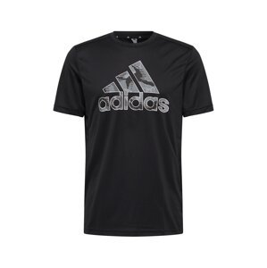 ADIDAS PERFORMANCE Funkčné tričko  sivá / svetlosivá / čierna / biela
