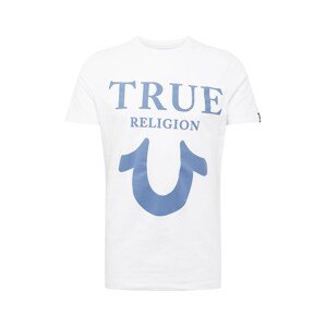 True Religion Tričko  šedobiela / svetlomodrá