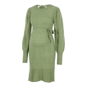 MAMALICIOUS Pletené šaty 'Neva'  trávovo zelená