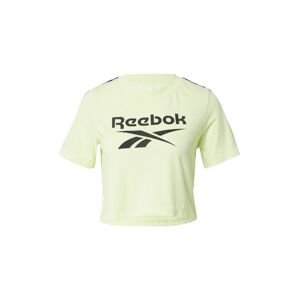 Reebok Sport Funkčné tričko  pastelovo žltá / čierna / biela