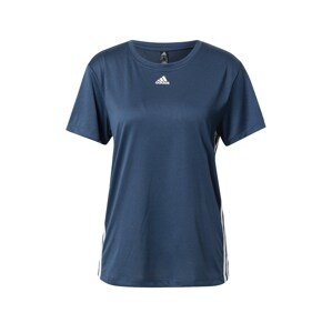 ADIDAS PERFORMANCE Funkčné tričko  biela / námornícka modrá