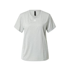 ADIDAS PERFORMANCE T-Shirt  biela / sivá melírovaná