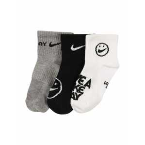 Nike Sportswear Ponožky  sivá / biela / čierna