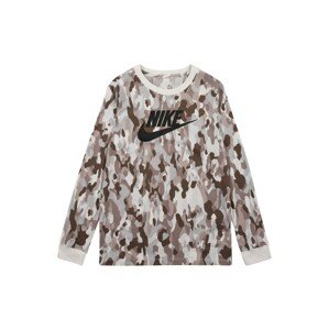 Nike Sportswear Tričko  hnedá / svetlosivá / kapučíno / brokátová / čierna