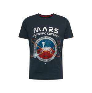 ALPHA INDUSTRIES Tričko 'Mission To Mars'  modrá / námornícka modrá / červená / sivá / biela