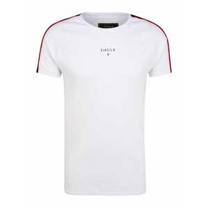 SikSilk Shirt  biela / čierna / červená
