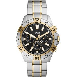 FOSSIL Analógové hodinky 'GARRETT'  strieborná / zlatá / čierna