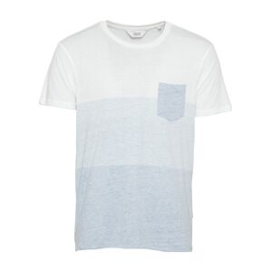 !Solid Tričko 'Porus'  modrosivá / svetlomodrá / biela