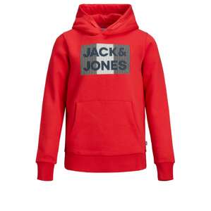Jack & Jones Junior Mikina  námornícka modrá / červená / čierna / biela