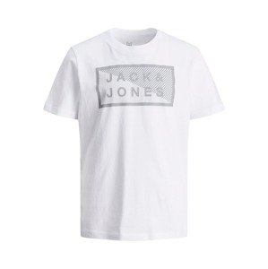 Jack & Jones Junior Tričko 'Shawn'  biela / sivá