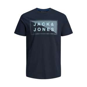 JACK & JONES Tričko  námornícka modrá / dymovo modrá / modrofialová