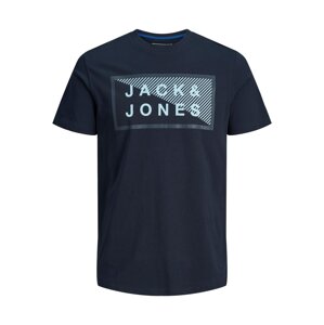 JACK & JONES Tričko 'Shawn'  námornícka modrá / svetlomodrá