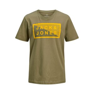 Jack & Jones Junior Tričko 'Shawn'  kaki / zlatá žltá