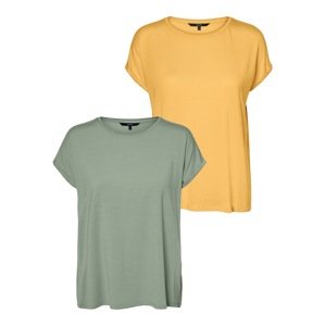 Vero Moda Petite Tričko 'Ava'  zlatá žltá / zelená