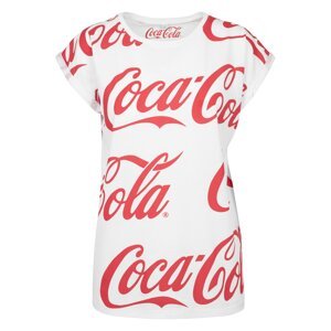 Merchcode T-Shirt 'Coca Cola'  červená / biela