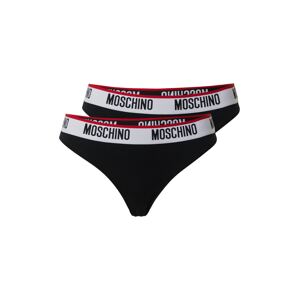 Moschino Underwear Tangá  čierna / biela / červená