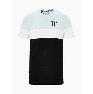 11 Degrees Shirt 'TRIPLE PANEL CUT AND SEW'  biela / mätová / čierna